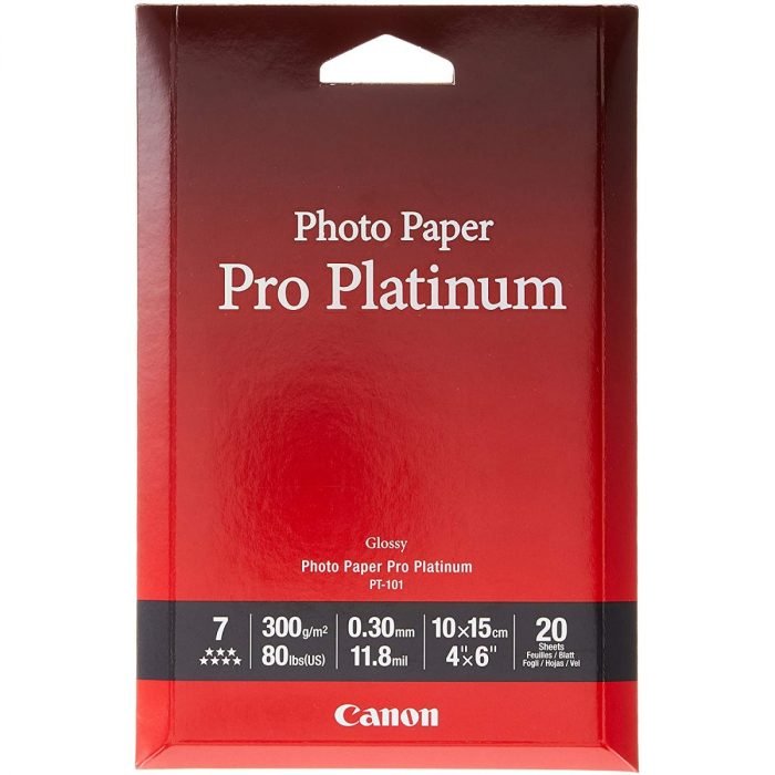 Canon 6x4" Pro Platinum 300gsm Photo Paper - 20 Sheets