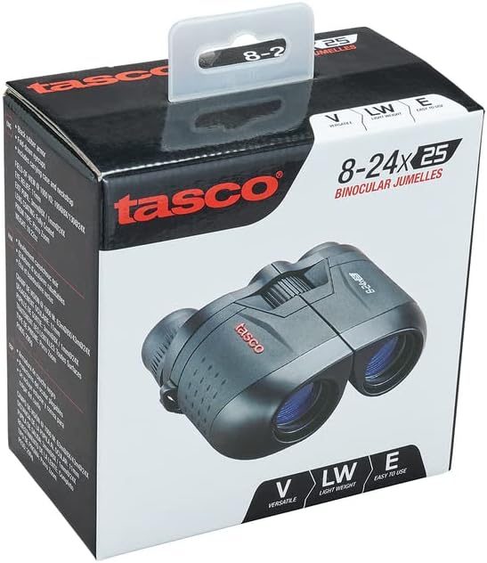 Tasco Essentials 8-24x25mm Zoom Binoculars - Image 3